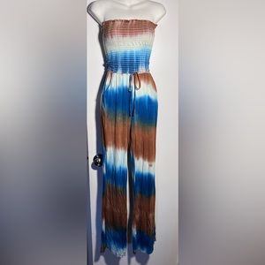 STRAPLESS JUMPSUIT/ROMPER WIDE LEGGGED | CASUAL